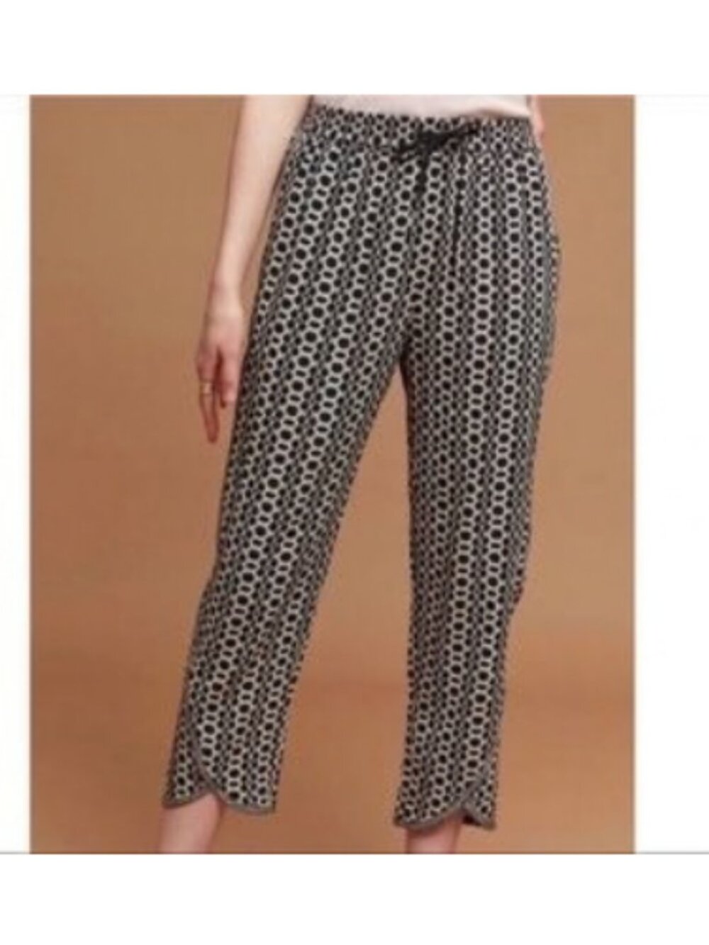 Anthropologie Hei Hei Pull On Geometric Crop Pants